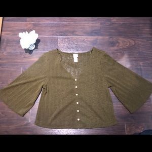 Olive green top